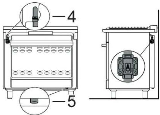 ELECTROLUX ECFG3668SS - Location of the appliance's Gas and Electric connections - 1