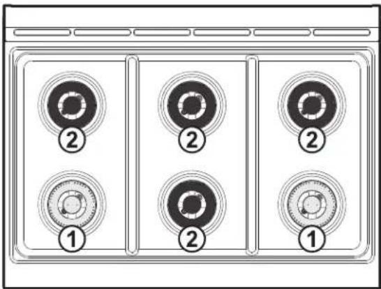 ELECTROLUX ECFG3668SS - Correct cooktop burners placement - 1