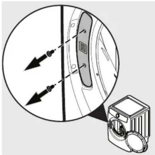 ELECTROLUX ELFG7738WH - Extracción de los tapones del pestillo y del orifi cio - 2