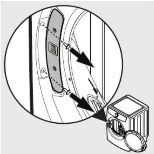 ELECTROLUX ELFG7738WH - Extracción de los tapones del pestillo y del orifi cio - 1