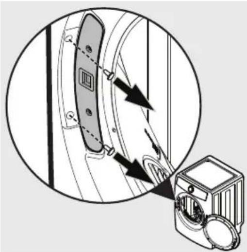 ELECTROLUX ELFG7738WH - Removing latch and hole plugs - 1