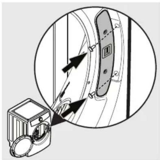 ELECTROLUX ELFG7738WH - Réinstallation du loquet et des bouchons de trous - 2