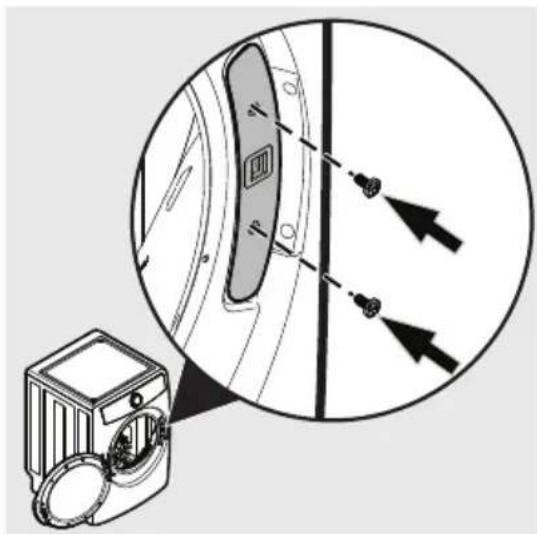 ELECTROLUX ELFG7738WH - Volver a instalar los tapones del pestillo y del orifi cio - 1