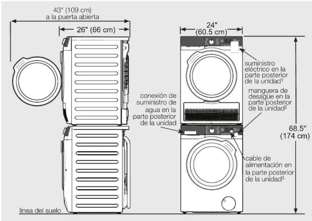 ELECTROLUX ELFE4222WH - Dimensiones de la secadora - 2