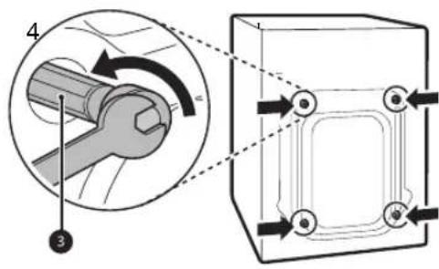 LG WM3555HWH - Remove the bolt assemblies. - 1