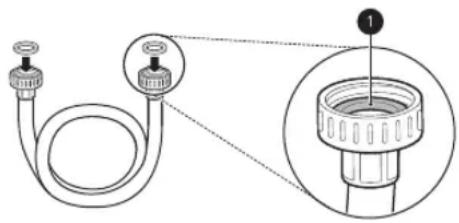 LG WM3555HWH - Raccordement des tuyaux d'arrivée d'eau - 1