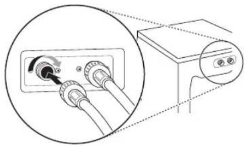 LG WM3555HWH - Cómo conectar las mangueras de entrada de agua - 4