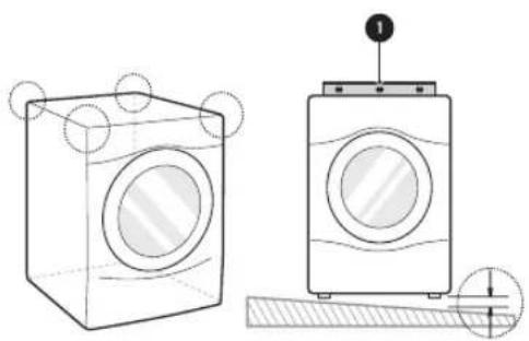 LG WM3555HWH - Nivelación de la lavadora - 1