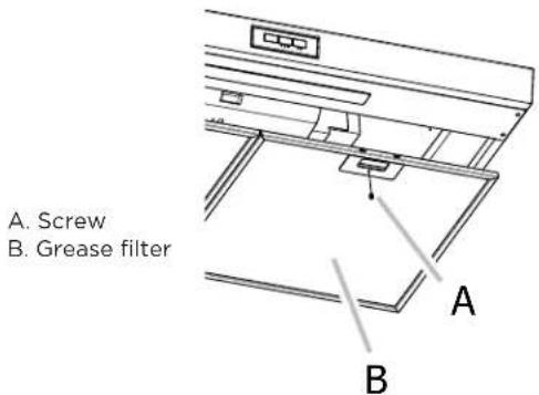 FRIGIDAIRE FCVW3652SS - To clean or replace grease filter: - 1