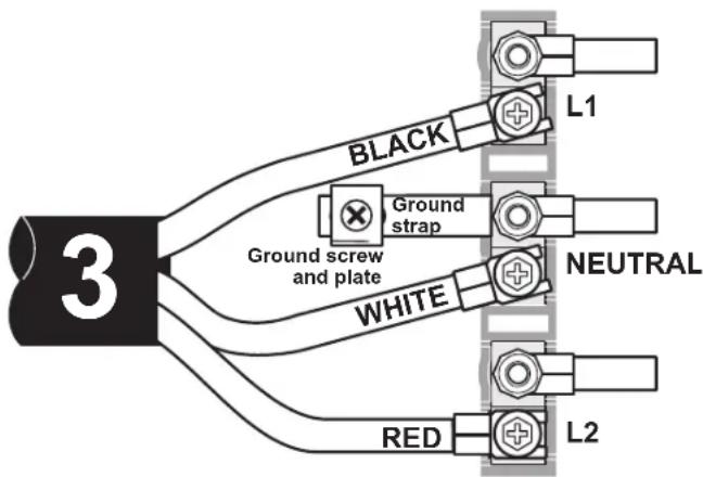 FRIGIDAIRE PCFE3080SS - 3-Wire Power Cord Connection (Existing installations ONLY) - 2