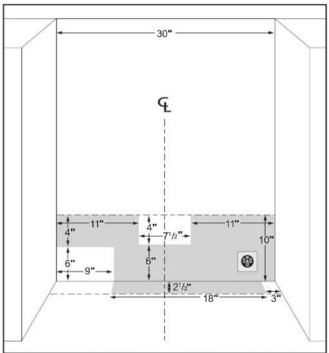 FRIGIDAIRE PCFE3080SS - Dégagements et dimensions - 3