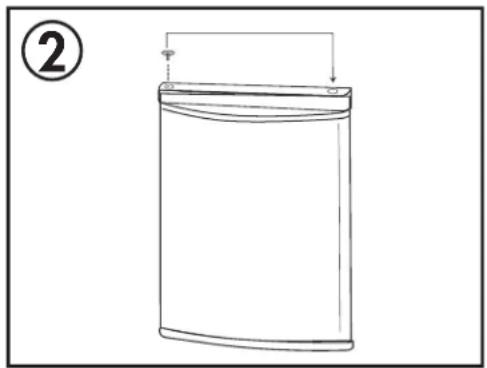 DANBY DAR044A4BK - DOOR REVERSAL INSTRUCTIONS - 2