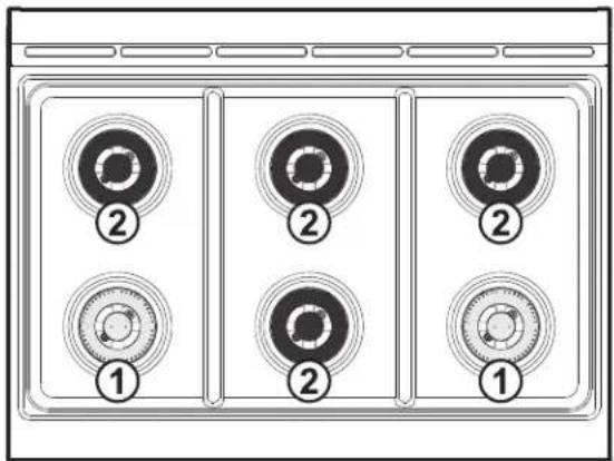 FRIGIDAIRE PCFG3670SS - Correct cooktop burners placement - 1