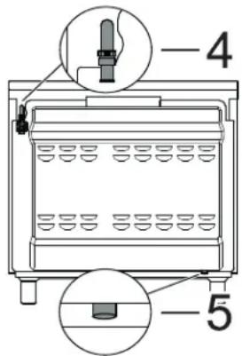 FRIGIDAIRE PCFD3670SS - Location of the appliance's Gas and Electric connections - 1