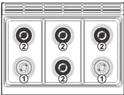 FRIGIDAIRE PCFD3670SS - Correct burners placement - 1