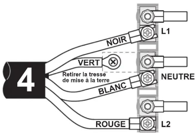 FRIGIDAIRE GCFE3060SS - Connexion du cordon d'alimentation à 3 fils (Installations existantes UNIQUEMENT) - 1