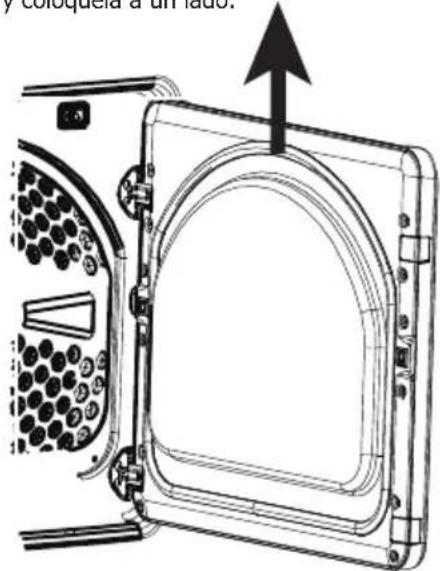 FRIGIDAIRE FLVG7523WH - Paso1:Retire la puerta de la secadora - 1