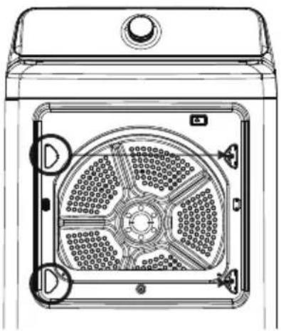 FRIGIDAIRE FLVG7523WH - Step 2: Move the door hinges covers - 1