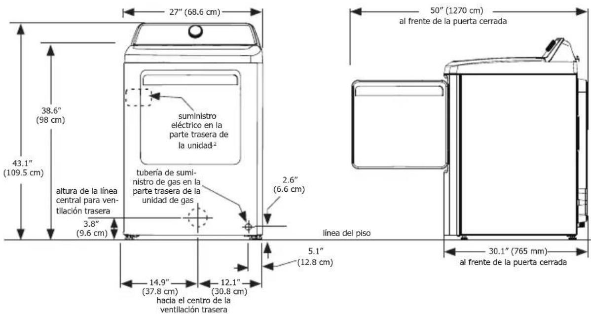 FRIGIDAIRE FLVG7523WH - Instalación en un Nicho o Armario - 3