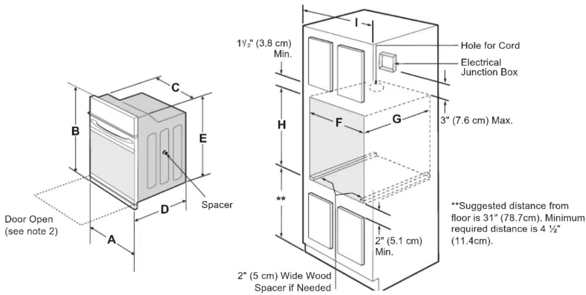 FRIGIDAIRE GCWS2767SS - ELECTRIC WALL OVEN INSTALLATION INSTRUCTIONS - 2