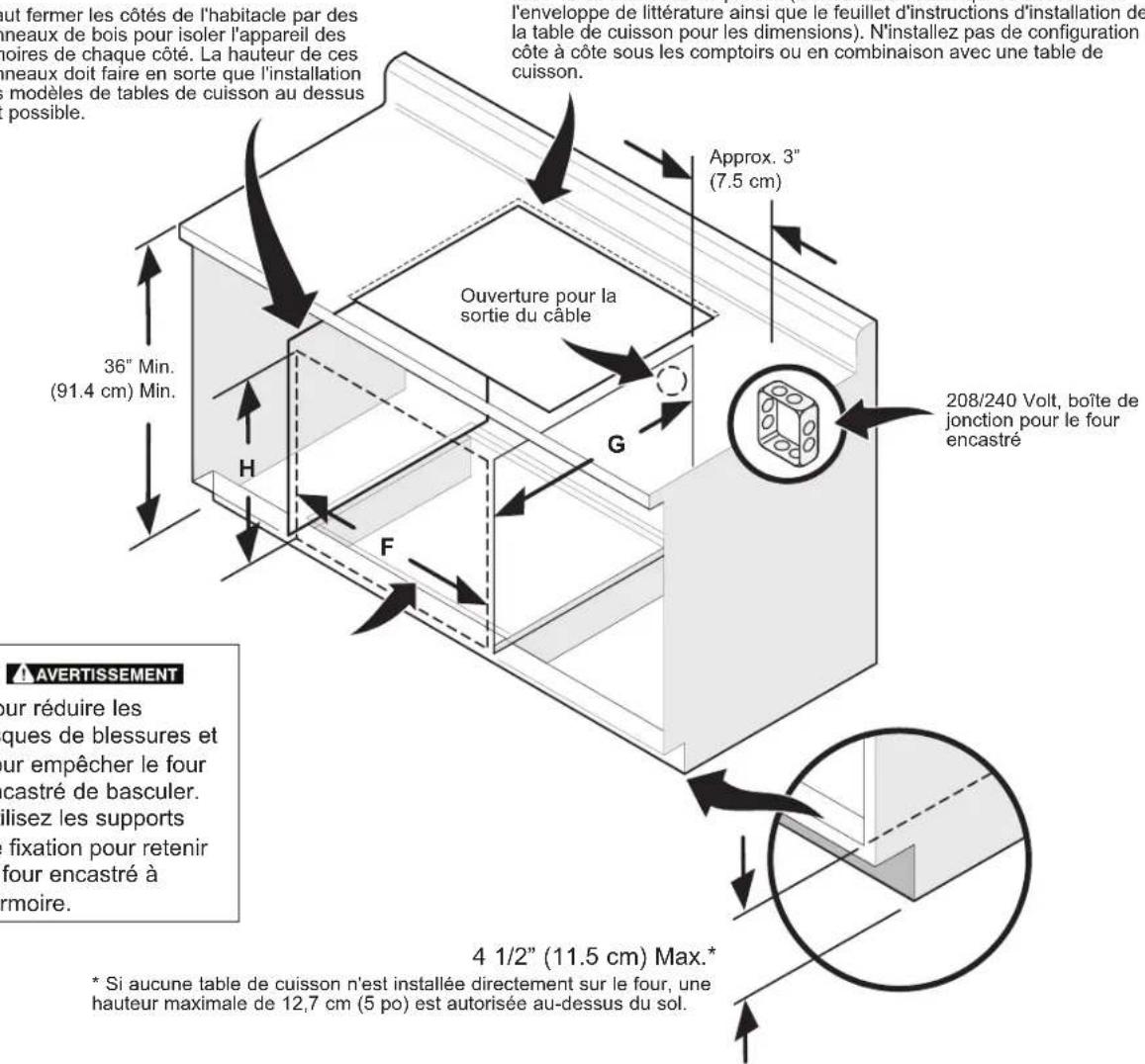 FRIGIDAIRE GCWD2767BSS - INSTALLATION TYPIQUE SOUS LE COMPTOIR - 1