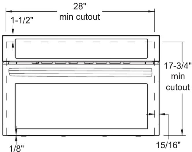 FRIGIDAIRE GMBD3068SS - Minimum Cutout Overlap - 1