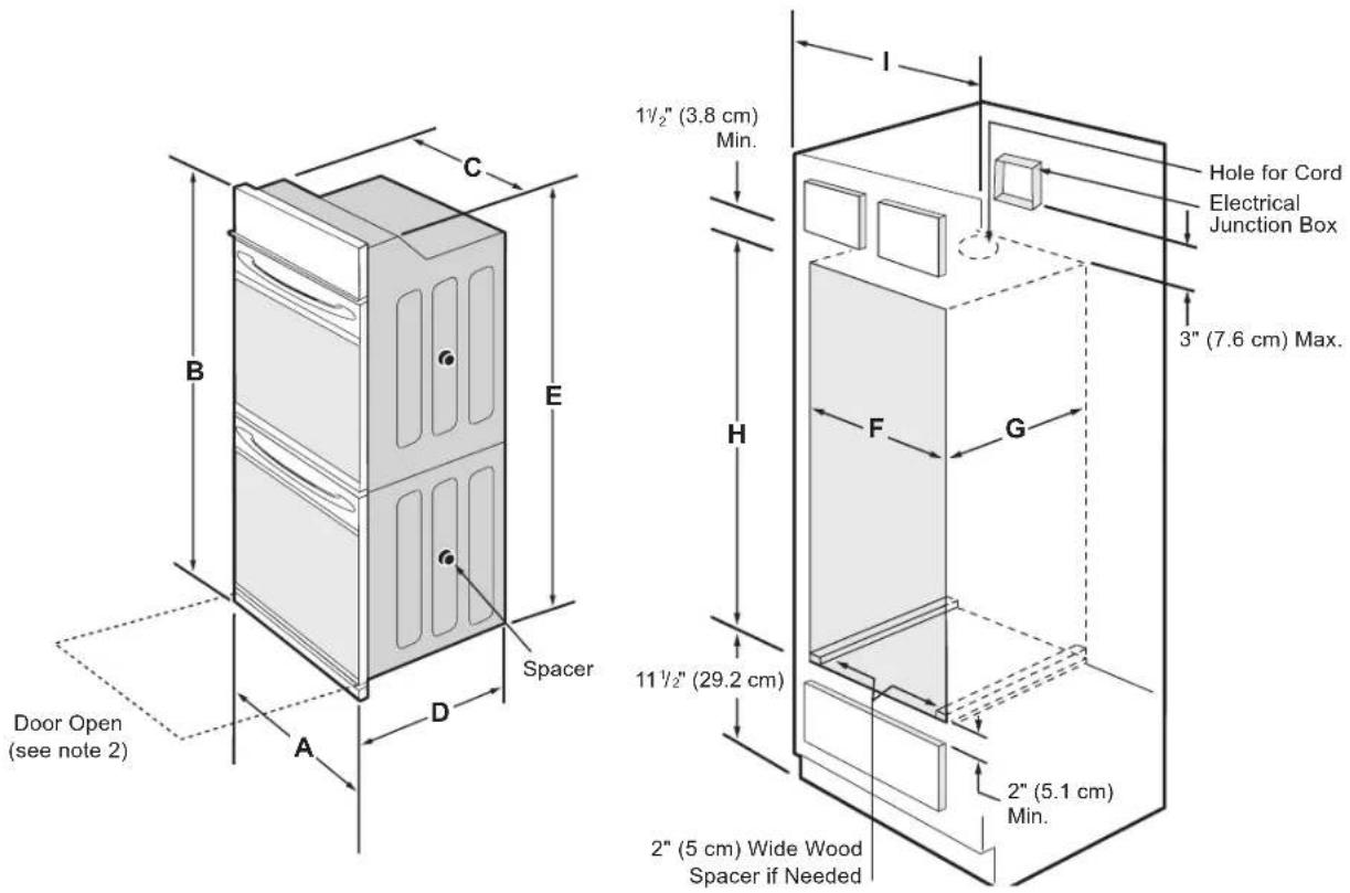 FRIGIDAIRE GCWD2767SS - ELECTRIC WALL OVEN INSTALLATION INSTRUCTIONS - 1