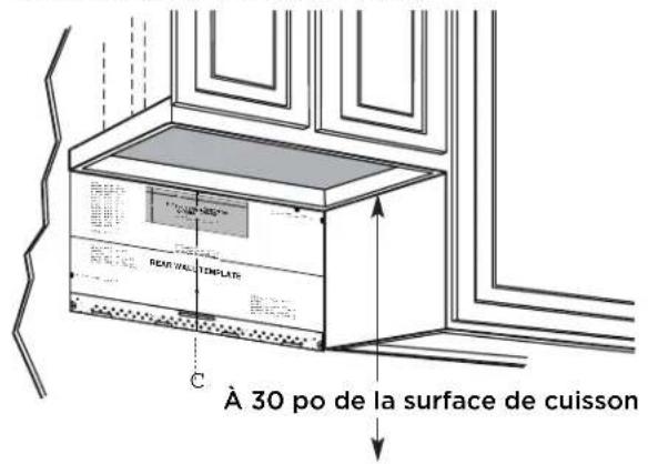 FRIGIDAIRE GMOS1964SS - ÉTABLISSEMENT DE L'EMPLACEMENT DE LA PLAQUE MURALE SOUS VOTRE ARMOIRE - 2
