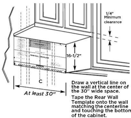 FRIGIDAIRE GMOS1964SS - DETERMINING WALL PLATE LOCATION UNDER YOUR CABINET - 1