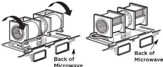 FRIGIDAIRE GMOS1964SS - B5. ADAPTING MICROWAVE BLOWER FOR OUTSIDE BACK EXHAUST - 6