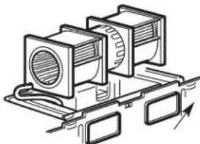 FRIGIDAIRE GMOS1964SS - B5. AJUSTE DEL VENTILADOR DEL MICROONDAS PARA LA EXTRAC-CIÓN TRASERA EXTERNA (cont.) - 5