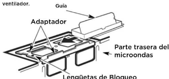 FRIGIDAIRE GMOS1964BSS - AJUSTE DEL VENTILADOR DEL MICROONDAS PARA LA EXTRACCIÓN SUPERIOR EXTERNA - 2