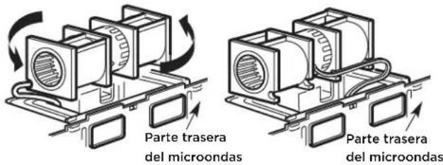 FRIGIDAIRE GMOS1964BSS - B5. AJUSTE DEL VENTILADOR DEL MICROONDAS PARA LA EXTRAC-CIÓN TRASERA EXTERNA (cont.) - 1
