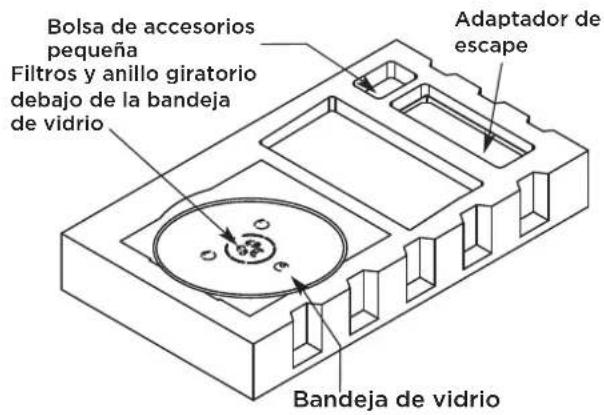 FRIGIDAIRE GMOS1266SS - PROCEDIMIENTO PARA SACAR DE LA CAJA EL MICROONDAS Y LA PLACA DE INSTALACIÓN - 1