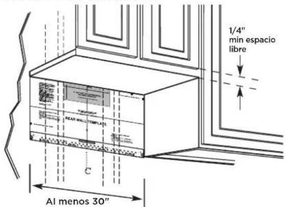 FRIGIDAIRE GMOS1266SS - UBICACIÓN DE LA PLACA PARA LA PARED DE BAJO DEL GABINETE - 1