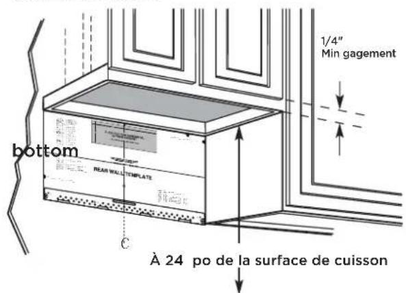 FRIGIDAIRE GMOS1266SS - ÉTABLISSEMENT DE L'EMPLACEMENT DE LA PLAQUE MURALE SOUS VOTRE ARMOIRE - 2