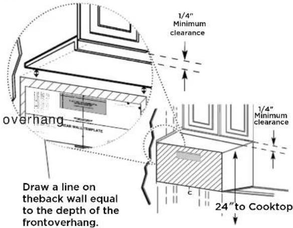 FRIGIDAIRE GMOS1266SS - DETERMINING WALL PLATE LOCATION UNDER YOUR CABINET - 2