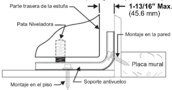 FRIGIDAIRE FCFG3062WH - Instrucciones de instalacion del soporte antivuelco - 1