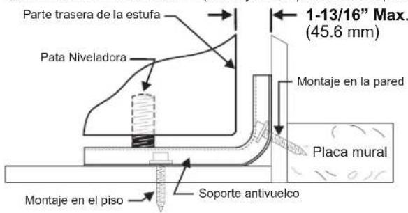 FRIGIDAIRE FCRG3062BK - Instrucciones de instalacion del soporte antivuelco - 1