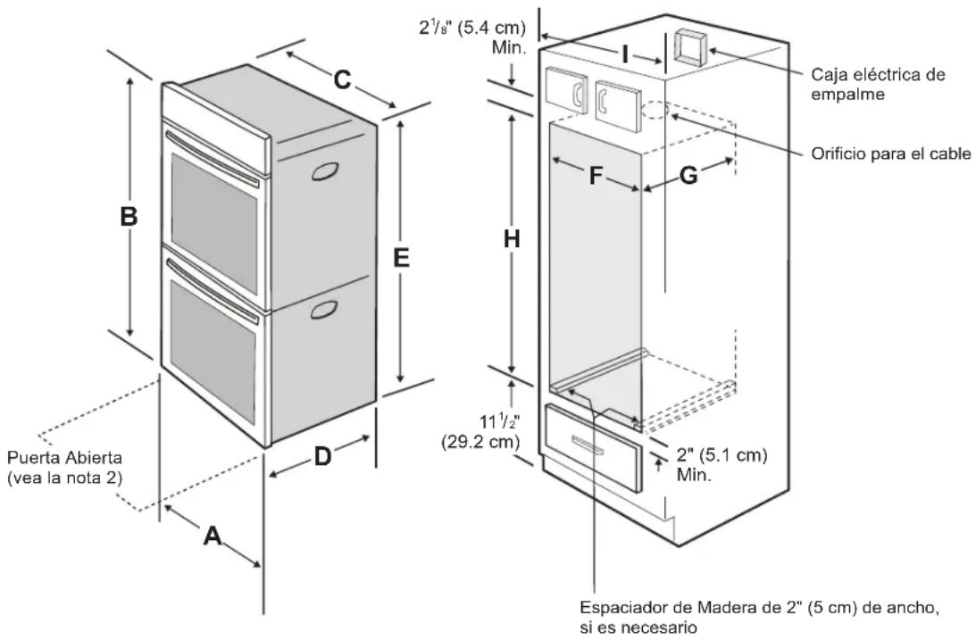 FRIGIDAIRE FCWS3027BK - INSTALACIÓN DEL HORNO DE DOBLE PARED - 1