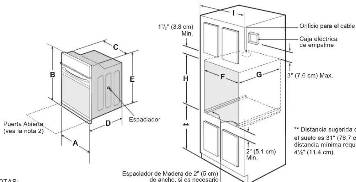 FRIGIDAIRE FCWS2727SS - INSTRUCCIONES DE INSTALACIÓN PARA EL HORNO ELÉCTRICO DE PARED - 2