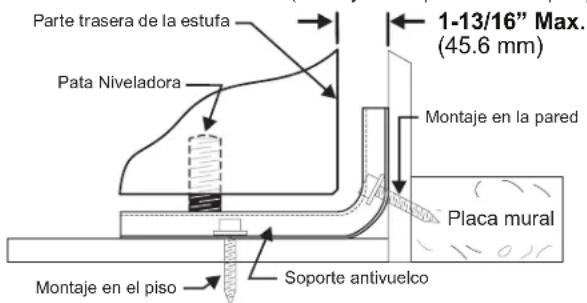 FRIGIDAIRE FCFG3062BK - Instrucciones de instalación del soporte antivuelco - 1