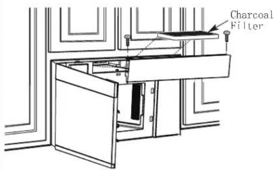 FRIGIDAIRE UMV1422WH - C5. INSTALLING OR CHANGE THE CHARCOAL FILTER (Some Models) - 1