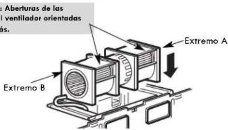 FRIGIDAIRE UMV1422WH - B5. AJUSTE DEL VENTILADOR DEL MICROONDAS PARA LA EXTRACCION TRASERA EXTERNA (cont.) - 6