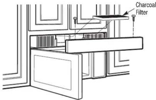 FRIGIDAIRE FMOW1852SS - A5. INSTALLING OR CHANGE THE CHARCOAL FILTER (Some Models) - 1