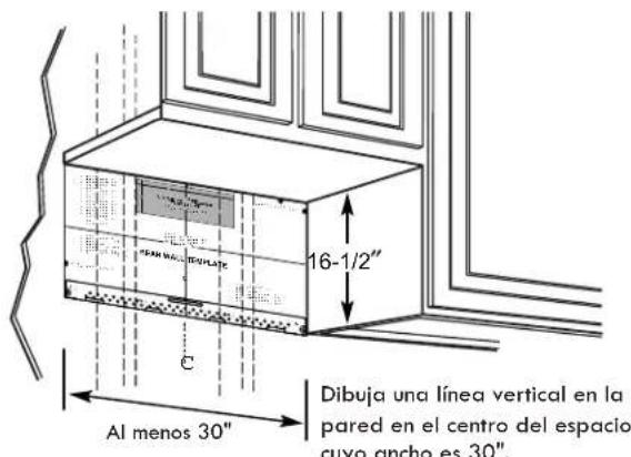 FRIGIDAIRE FMOS1846SS - UBICACIÓN DE LA PLACA PARA LA PARED DE BAJO DEL GABINETE - 1