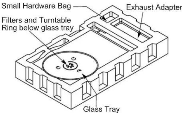 FRIGIDAIRE FMOS1846SS - REMOVINGTHEMICROWAVE OVENFROMTHECARTON/REMOVINGTHEMOUNTING PLATE - 1