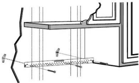 FRIGIDAIRE UMV1422SS - C1. ATTACH THE MOUNTING PLATE TO THE WALL - 1