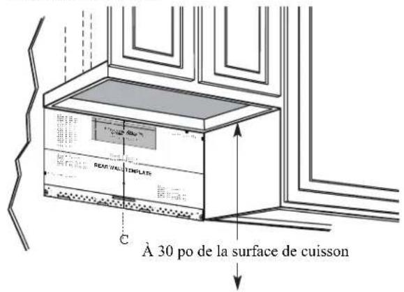 FRIGIDAIRE UMV1422SS - ÉTABLISSEMENT DE L'EMPLACEMENT DE LA PLAQUE MURALE SOUS VOTRE ARMOIRE - 2
