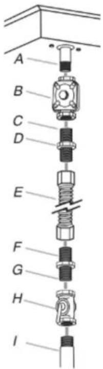 WHIRLPOOL WCGK5036PW - Typical flexible connection - 1